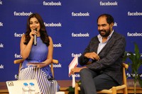 Krish and Shriya Saran at Facebook office